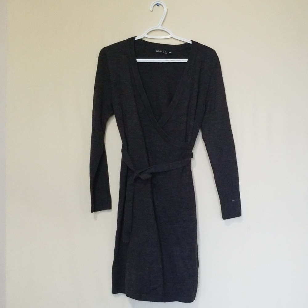 🌹Wool wrap around dress
